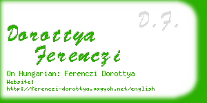 dorottya ferenczi business card